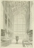 An illustration from The history and antiquities of the abbey and cathedral church of Gloucester : illustrated by a series of engravings of views, elevations, plans, and details of that edifice, with biographical anecdotes of eminent persons connected with the establishment (1829)