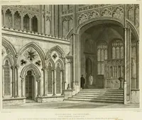 Picture 13 of 28 from The history and antiquities of the abbey and cathedral church of Gloucester : illustrated by a series of engravings of views, elevations, plans, and details of that edifice, with biographical anecdotes of eminent persons connected with the establishment (1829), leaf 28