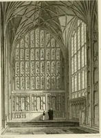 An illustration from The history and antiquities of the abbey and cathedral church of Gloucester : illustrated by a series of engravings of views, elevations, plans, and details of that edifice, with biographical anecdotes of eminent persons connected with the establishment (1829)