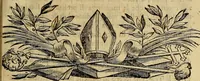 An illustration from Abcedario pittorico : nel quale compendiosamente sono descritte le patrie, i maestri, ed i tempi, ne' quali fiorirono circa quattro mila professori di pittura, di scultura, e d'architettura : diviso in tre parti ... (1704)
