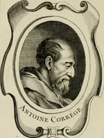 An illustration from Abrégé de la vie des plus fameux peintres, avec leurs portraits gravés en taille-douce, les indications de leurs principaux ouvrages, quelques réflexions sur leurs caractères, et la maniere de connoître les desseins et les tableaux des grands maîtres (1762)
