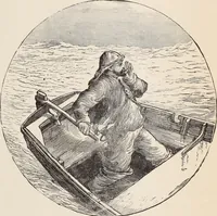 Picture 37 of 76 from Aboard the Mavis : it is told in this book how five boys and five girls cruise in the schooner "Mavis" about the east end of Long Island, and how, in (1880), leaf 100
