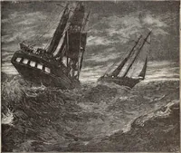 Picture 47 of 76 from Aboard the Mavis : it is told in this book how five boys and five girls cruise in the schooner "Mavis" about the east end of Long Island, and how, in (1880), leaf 136