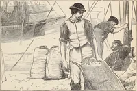 Picture 54 of 76 from Aboard the Mavis : it is told in this book how five boys and five girls cruise in the schooner "Mavis" about the east end of Long Island, and how, in (1880), leaf 156