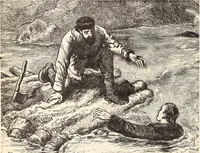 Picture 56 of 76 from Aboard the Mavis : it is told in this book how five boys and five girls cruise in the schooner "Mavis" about the east end of Long Island, and how, in (1880), leaf 163