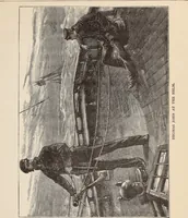 An illustration from Aboard the Mavis : it is told in this book how five boys and five girls cruise in the schooner "Mavis" about the east end of Long Island, and how, in (1880)