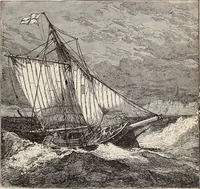Picture 36 of 76 from Aboard the Mavis : it is told in this book how five boys and five girls cruise in the schooner "Mavis" about the east end of Long Island, and how, in (1880), leaf 98