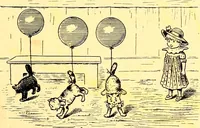 An illustration from [A book of cheerful cats and other animated animals (1892)