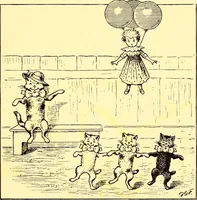 An illustration from [A book of cheerful cats and other animated animals (1892)