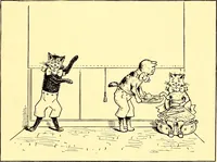 An illustration from [A book of cheerful cats and other animated animals (1892)