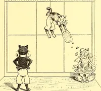 Picture 17 of 37 from [A book of cheerful cats and other animated animals (1892), leaf 32