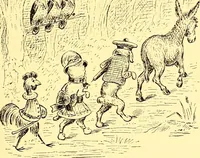 An illustration from [A book of cheerful cats and other animated animals (1892)