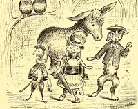 An illustration from [A book of cheerful cats and other animated animals (1892)