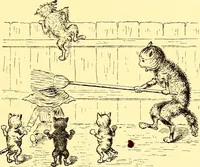 Picture 28 of 37 from [A book of cheerful cats and other animated animals (1892), leaf 52
