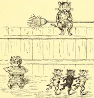 Picture 29 of 37 from [A book of cheerful cats and other animated animals (1892), leaf 52