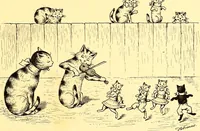 Picture 2 of 37 from [A book of cheerful cats and other animated animals (1892), leaf 6