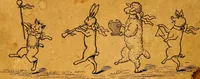An illustration from [A book of cheerful cats and other animated animals (1892)