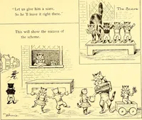 An illustration from [A book of cheerful cats and other animated animals (1892)