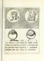 Picture 11 of 28 from Abrahami Gorlaei Antverpiani Dactyliotheca, seu, Annulorum sigillarium quorum apud priscos tam Graecos quam Romanos usus e ferro, aere, argento & auro promptvarivm : accesserunt variarum gemmarvm quibus antiquitas in sigillando uti solita scalptvrae (1601), leaf 165