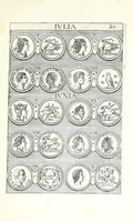 An illustration from Abrahami Gorlaei Antverpiani thesaurus numismatum Romanorum aureorum, argenteorum, aereorum ad familias eius urbis spectantium usque ad obitum Augusti : accessere eiusdem paralipomena seu typi numorum Romanorum quos a Fulvio Ursino partim non editos omnino partim non ita editos idem possidet (1609)