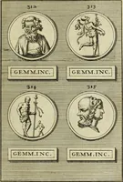 Picture 80 of 170 from Abrahami Gorlaei antverpiani Dactyliothecae, seu, Annulorum sigillarium quorum apud priscos tam Graecos quam Romanos usus, ex ferro, aere, argento & auro promptuarii pars prima[-secunda] : collectis aliunde & ineditis & editis annulorum figuris auctior (1695), leaf 228
