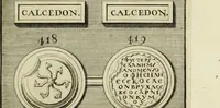 Picture 104 of 170 from Abrahami Gorlaei antverpiani Dactyliothecae, seu, Annulorum sigillarium quorum apud priscos tam Graecos quam Romanos usus, ex ferro, aere, argento & auro promptuarii pars prima[-secunda] : collectis aliunde & ineditis & editis annulorum figuris auctior (1695), leaf 280
