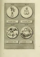 Picture 123 of 170 from Abrahami Gorlaei antverpiani Dactyliothecae, seu, Annulorum sigillarium quorum apud priscos tam Graecos quam Romanos usus, ex ferro, aere, argento & auro promptuarii pars prima[-secunda] : collectis aliunde & ineditis & editis annulorum figuris auctior (1695), leaf 320