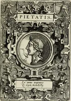 Picture 76 of 82 from Abrahami Ortelii, cosmographi et geographi regii, Deorum dearumque capita, ex antiquis numismatibus collecta (1683), leaf 178