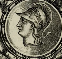 Picture 34 of 82 from Abrahami Ortelii, cosmographi et geographi regii, Deorum dearumque capita, ex antiquis numismatibus collecta (1683), leaf 85