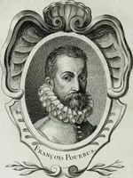 An illustration from Abregé de la vie des fameux peintres : avec leurs portraits gravés en taille-douce, les indications de leurs principaux ouvrages, quelques réflexions sur leurs caractéres, et la maniere de connoître les desseins des grands maîtres (1745)