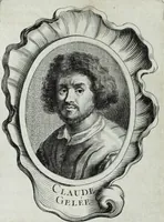 An illustration from Abregé de la vie des fameux peintres : avec leurs portraits gravés en taille-douce, les indications de leurs principaux ouvrages, quelques réflexions sur leurs caractéres, et la maniere de connoître les desseins des grands maîtres (1745)