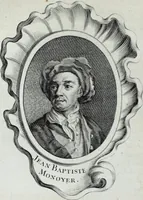 An illustration from Abregé de la vie des fameux peintres : avec leurs portraits gravés en taille-douce, les indications de leurs principaux ouvrages, quelques réflexions sur leurs caractéres, et la maniere de connoître les desseins des grands maîtres (1745)
