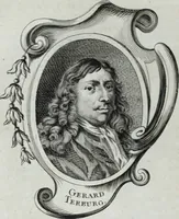 An illustration from Abregé de la vie des fameux peintres : avec leurs portraits gravés en taille-douce, les indications de leurs principaux ouvrages, quelques réflexions sur leurs caractéres, et la maniere de connoître les desseins des grands maîtres (1745)
