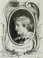 Picture 108 of 151 from Abregé de la vie des fameux peintres : avec leurs portraits gravés en taille-douce, les indications de leurs principaux ouvrages, quelques réflexions sur leurs caractéres, et la maniere de connoître les desseins des grands maîtres (1745), leaf 213