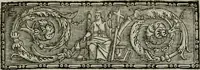 An illustration from Abregé de l'histoire de l'Ordre de S. Benoist, où, il est parlé des saints, des hommes illustres, de la fondation, & des principaux évenemens des monasteres : le tout tiré des actes des saints, des chroniques, & des chartes des monasteres, & d'autres anciens monumens & accompagné d'une table chronologique (1684)