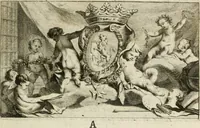 An illustration from Abrégé de la vie des plus fameux peintres, avec leurs portraits gravés en taille-douce, les indications de leurs principaux ouvrages, quelques réflexions sur leurs caractères, et la maniere de connoître les desseins et les tableaux des grands maîtres (1762)