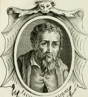 An illustration from Abrégé de la vie des plus fameux peintres, avec leurs portraits gravés en taille-douce, les indications de leurs principaux ouvrages, quelques réflexions sur leurs caractères, et la maniere de connoître les desseins et les tableaux des grands maîtres (1762)