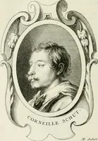 An illustration from Abrégé de la vie des plus fameux peintres, avec leurs portraits gravés en taille-douce, les indications de leurs principaux ouvrages, quelques réflexions sur leurs caractères, et la maniere de connoître les desseins et les tableaux des grands maîtres (1762)