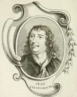 An illustration from Abrégé de la vie des plus fameux peintres, avec leurs portraits gravés en taille-douce, les indications de leurs principaux ouvrages, quelques réflexions sur leurs caractères, et la maniere de connoître les desseins et les tableaux des grands maîtres (1762)