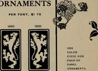 Picture 128 of 407 from Abridged specimen book, type : nickel-alloy on universal line comprising a price list of types, borders, leads and slugs, brass rule, brass galleys ; miscellaneous cuts and general supplies for printers (1906), leaf 389