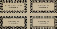 Picture 143 of 407 from Abridged specimen book, type : nickel-alloy on universal line comprising a price list of types, borders, leads and slugs, brass rule, brass galleys ; miscellaneous cuts and general supplies for printers (1906), leaf 410