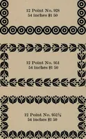 Picture 151 of 407 from Abridged specimen book, type : nickel-alloy on universal line comprising a price list of types, borders, leads and slugs, brass rule, brass galleys ; miscellaneous cuts and general supplies for printers (1906), leaf 413