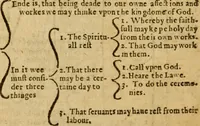 An illustration from An abridgement of the Institution of the Christian religion writen by M. Ihon Caluin : wherein briefe and sound aunsweres to the objections of the adversaries are set downe (1585)