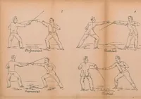 An illustration from Abriss des Deutschen Säbel- u. Stossfechtens (1889)