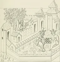 An illustration from Some account of domestic architecture in England from Edward I to Richard II, with notices of foreign examples and numerous illustrations of existing remains from original drawings (1882)