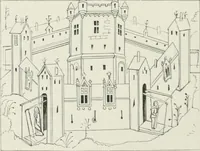An illustration from Some account of domestic architecture in England from Edward I to Richard II, with notices of foreign examples and numerous illustrations of existing remains from original drawings (1882)