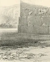 An illustration from Account of the Ionic trophy monument excavated at Xanthus (1848)