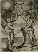 An illustration from Achillis Bocchii Bonon. Symbolicarum quaestionum, de vniuerso genere, quas serio ludebat, libri quinque (1574)