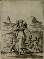 An illustration from Achillis Bocchii Bonon. Symbolicarum quaestionum, de vniuerso genere, quas serio ludebat, libri quinque (1574)