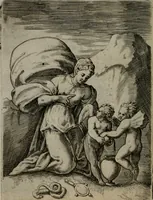 An illustration from Achillis Bocchii Bonon. Symbolicarum quaestionum, de vniuerso genere, quas serio ludebat, libri quinque (1574)